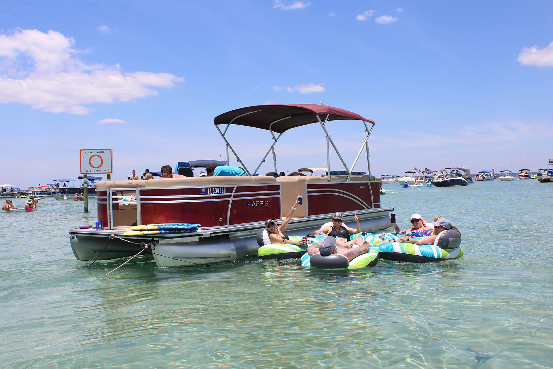 Just down from the beach, there's a place to rent paddle boats